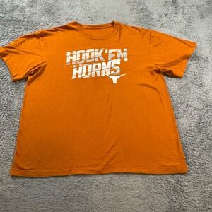 We Are Texas Mens Hook Em Horns Graphic T Shirt 2XL Orange Longhorns NCAA Tee